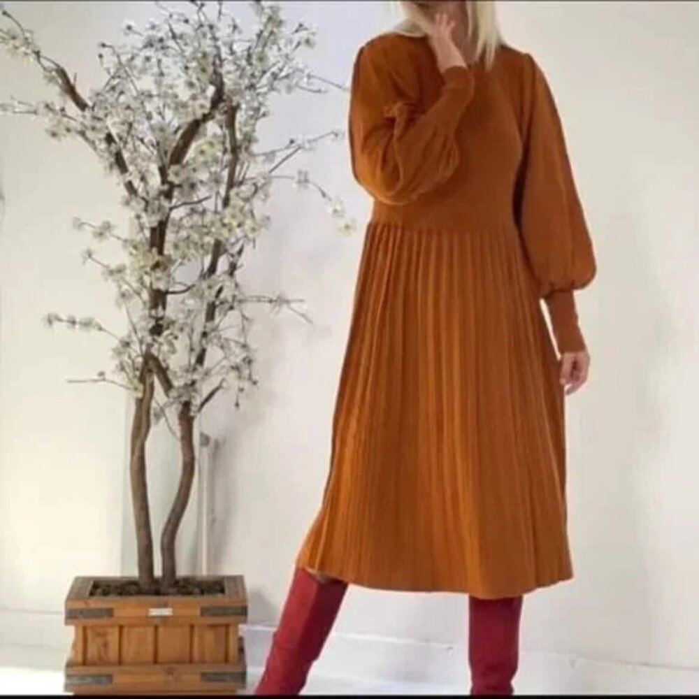 SHEIN Maxi dress in rust, cinnamon size 1X